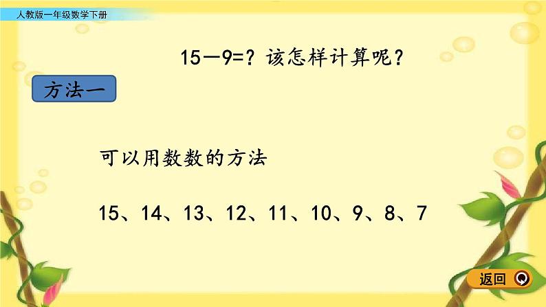 2023人教版一年级数学下册新插图十几减9课件PPT第7页