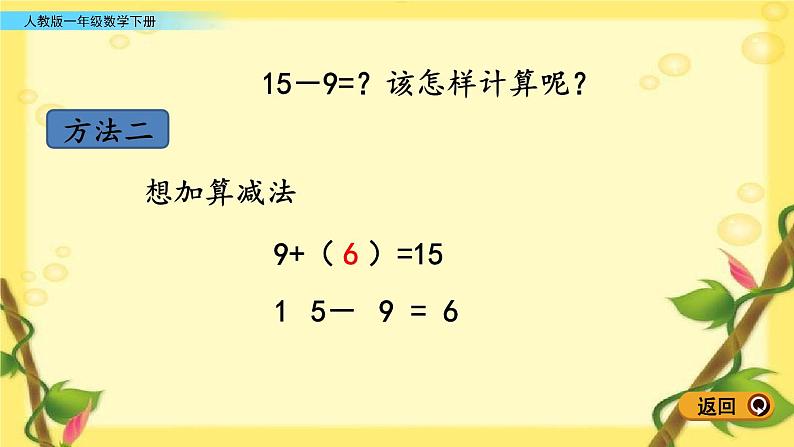 2023人教版一年级数学下册新插图十几减9课件PPT第8页