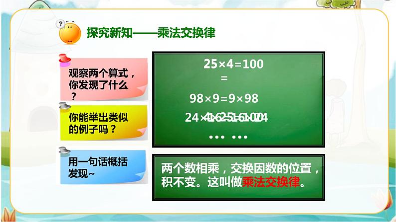 4年级数学人教版下册 8.第三单元 第三节 乘法交换律、结合律 例5例6（课件+教案+习题）04