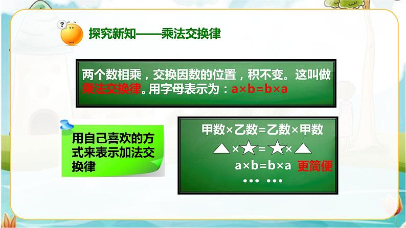 4年级数学人教版下册 8.第三单元 第三节 乘法交换律、结合律 例5例6（课件+教案+习题）05