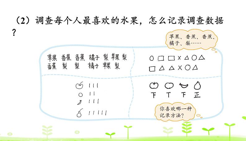 北师大版二年级数学下册课件 8.2 最喜欢的水果05