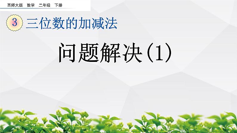 新西师大版数学二年级下册课件：3.14 问题解决（1）01