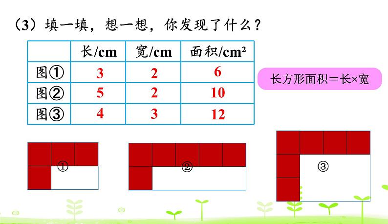 北师大版三年级数学下册课件 5.3 长方形的面积第6页