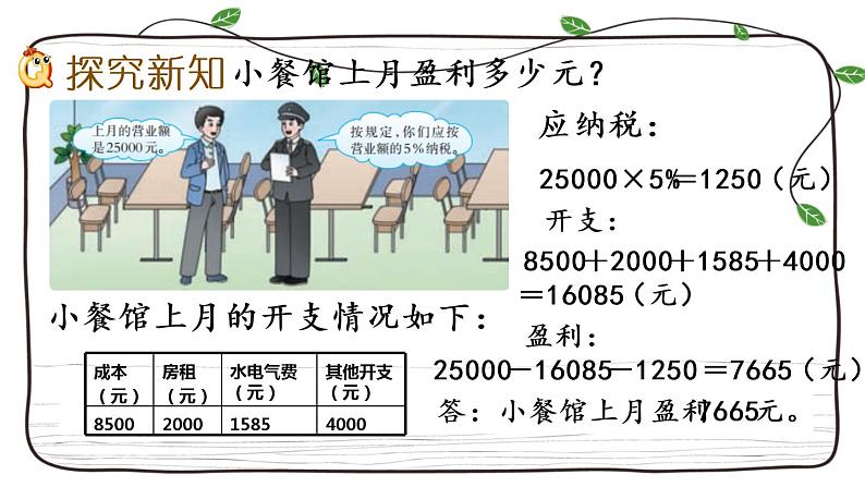 新西师大版数学六年级下册课件：1.11 纳税05