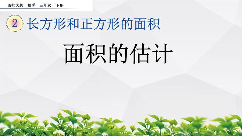 新西师大版数学三年级下册课件：2.5 面积的估计01