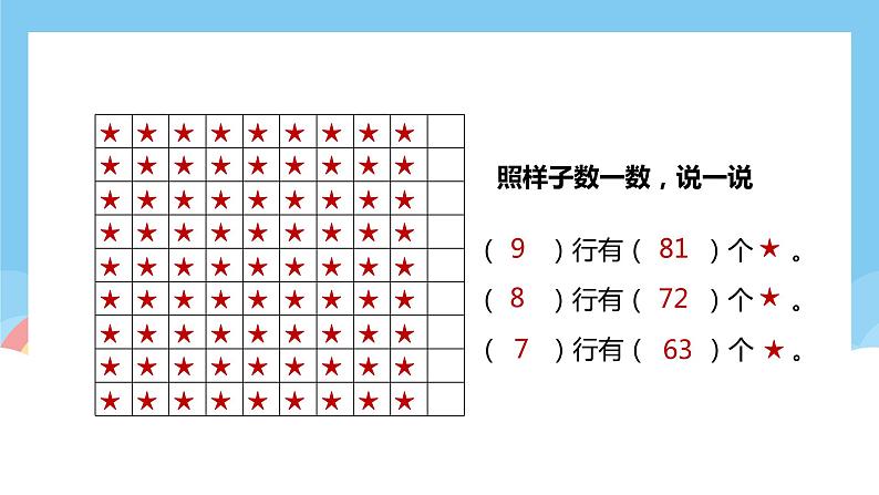 【苏教版】二年级上册表内乘法除法二9的乘法口诀教学PPT课件第5页