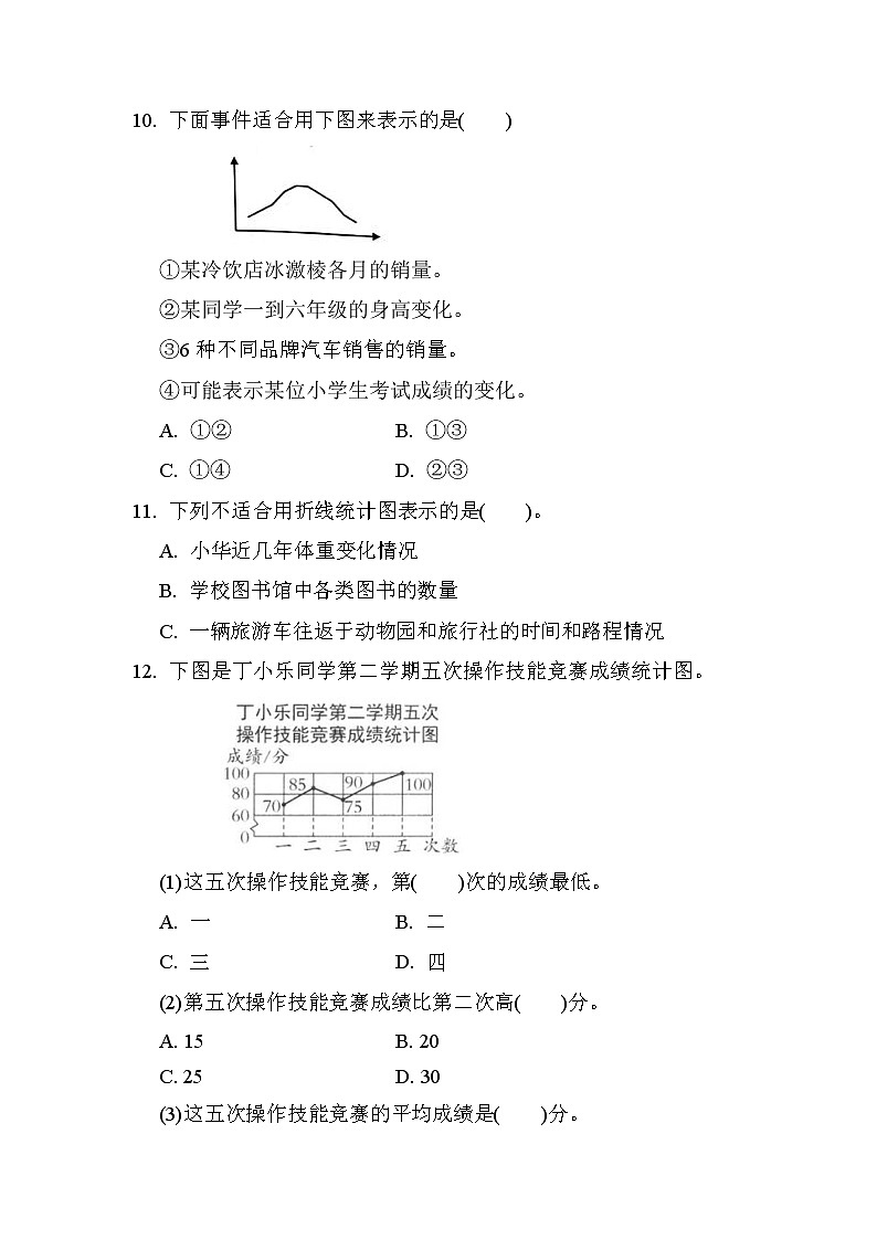 第七单元 第1课时 折线统计图（课时练习题）03