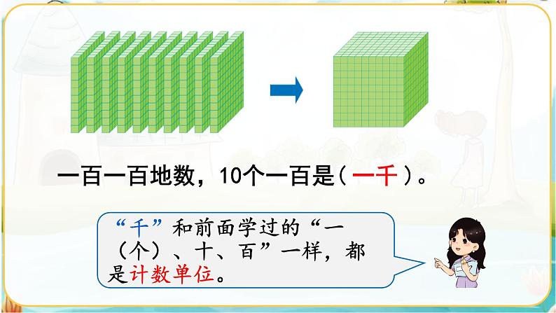 人教数学2年级下册 第7单元 第1课时  《1000以内数的认识》 PPT课件07