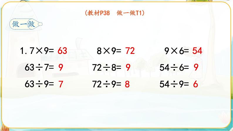 人教数学2年级下册 第4单元 第2课时  用9的乘法口诀求商 PPT课件第5页