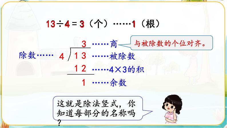 人教数学2年级下册 第6单元 第3课时  有余数除法的竖式计算（1） PPT课件04