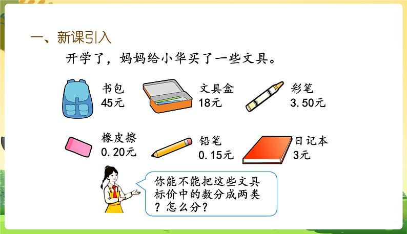 人教数学3年级下册 第7单元 第1课时  认识小数 PPT课件02