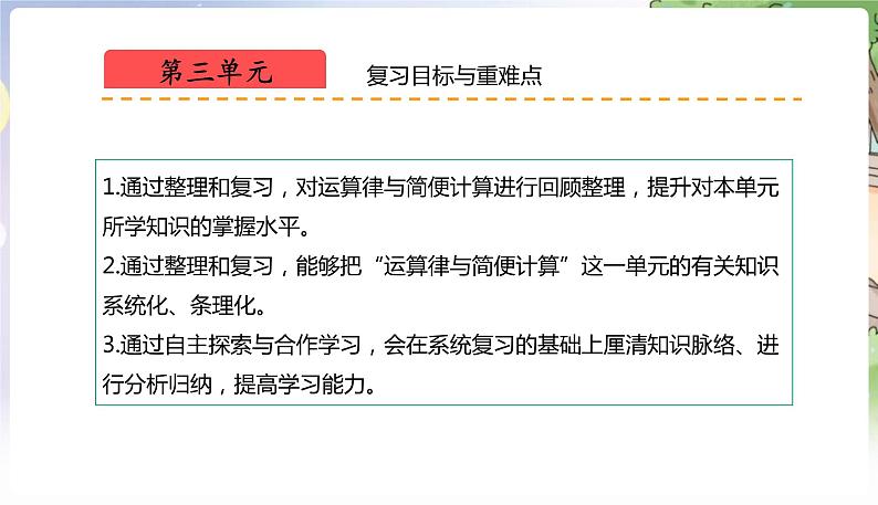 人教数学4年级下册 第3单元 第12课时  整理与复习 PPT课件第2页