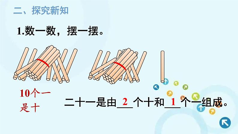 人教版数学一年级下册 第1课时 数数 数的组成 课件第3页