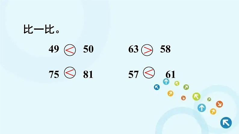 人教版数学一年级下册 第4课时 比较大小（1） 课件08