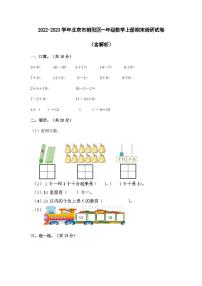 2022-2023学年北京市朝阳区一年级数学上册期末调研试卷(含解析)