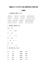 部编版2022-2023学年二年级上册数学期末专项提升试卷（含解析）