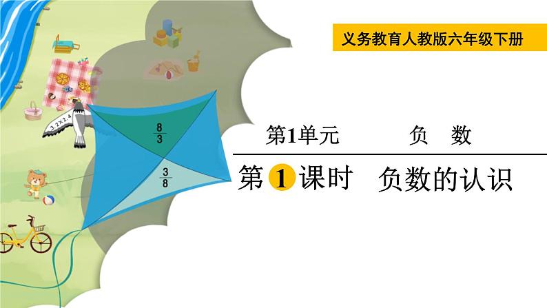 人教版数学六年级下册 1.1负数的认识 课件第1页