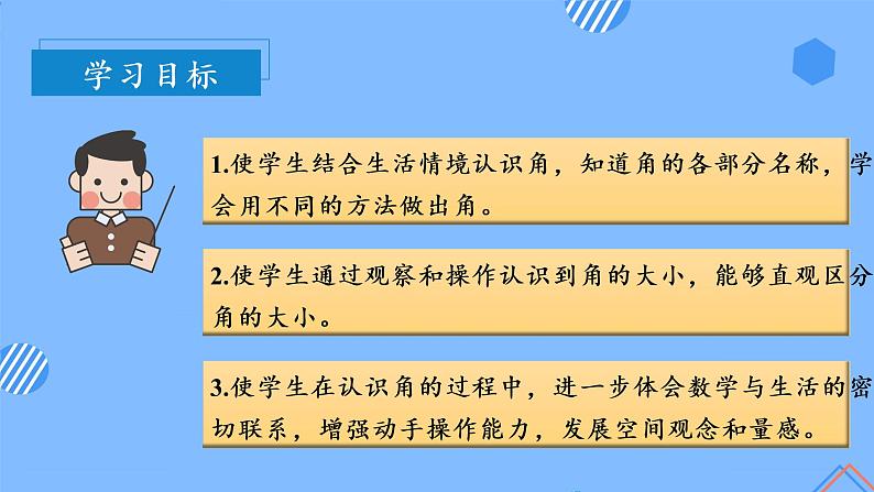 第三单元 第01课时 初步认识角 课件+教案+分层练习+学案  人教版数学二上02