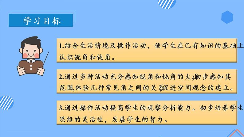 第三单元 第03课时 认识锐角和钝角 课件+教案+分层练习+学案  人教版数学二上02