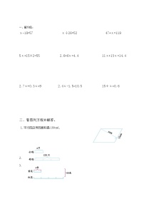 数学苏教版一 简易方程课时训练