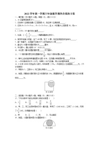 上海市罗南中学2022-2023学年六年级上学期期末考试数学试题