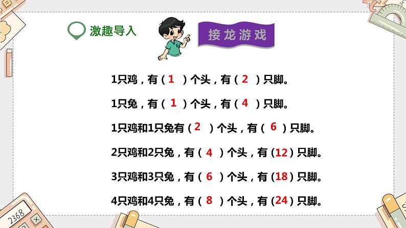 第九单元《鸡兔同笼》（课件）-四年级下册数学人教版第2页