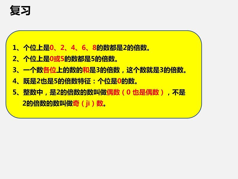 7、人教版五年级数学下册《因数与倍数 练习三》PPT课件第2页