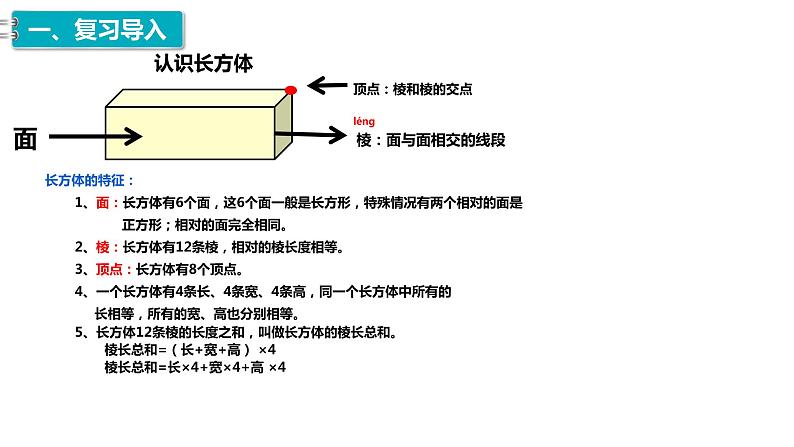 4、人教版小学数学五年级下册《正方体与长方体的展开图与正方体与长方体的表面积》PPT课件01