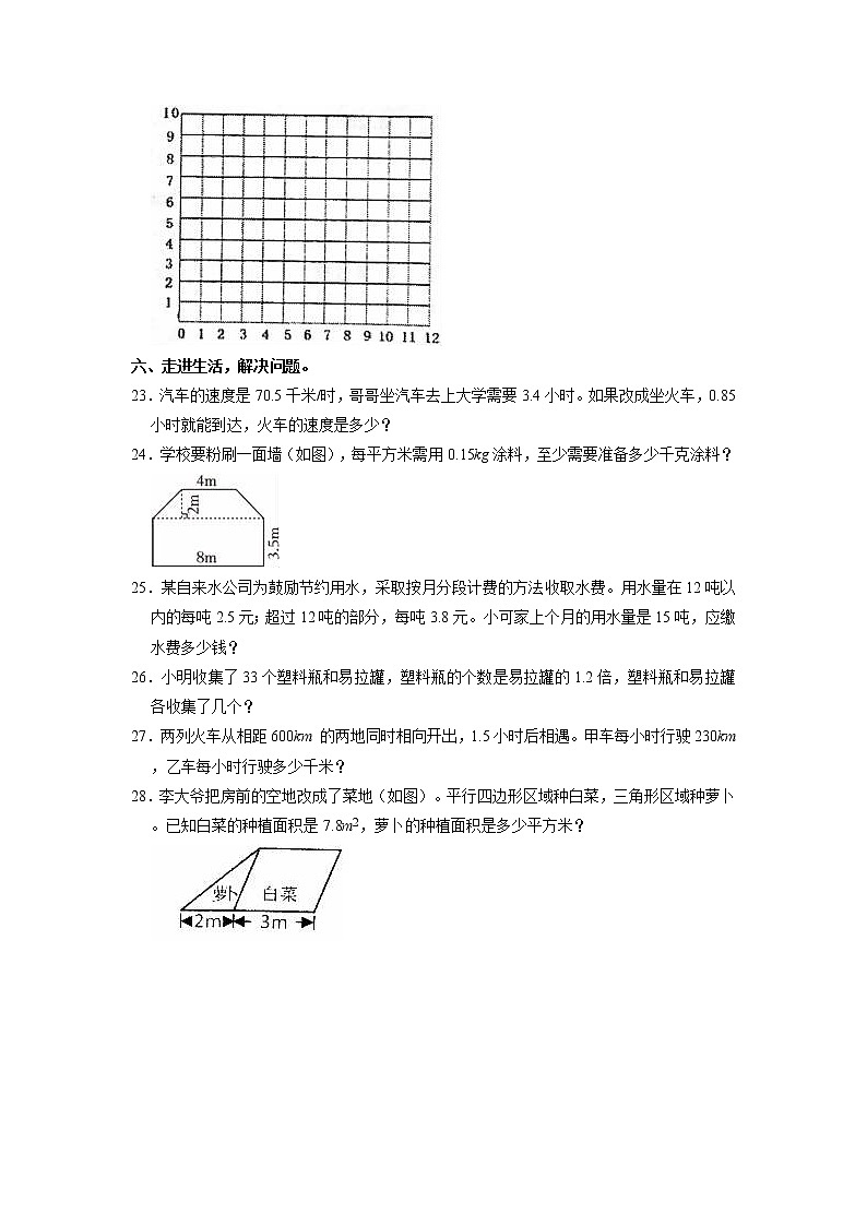 河南省焦作市沁阳市2022-2023学年五年级上学期期末数学试卷第3页