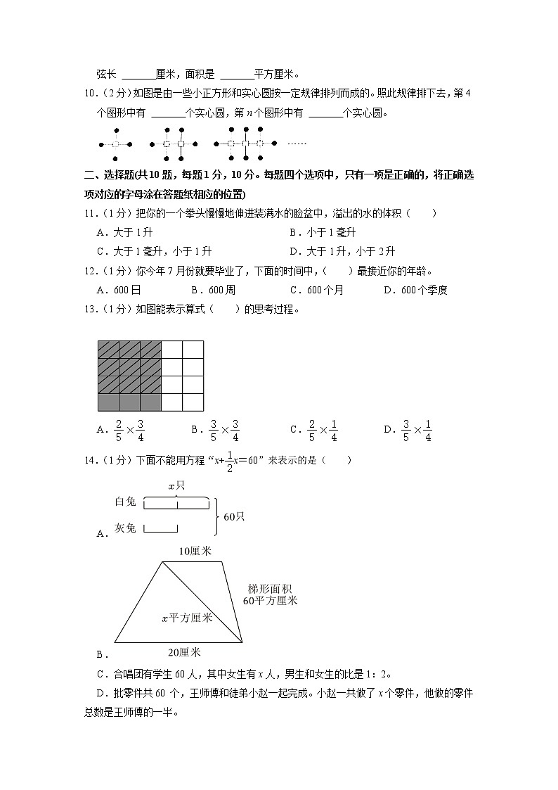 广西壮族自治区贵港市港北区2021-2022学年小升初数学试卷02