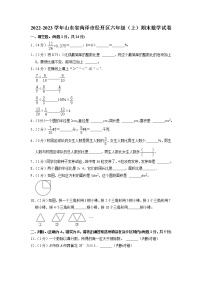 山东省菏泽市菏泽经济技术开发区2022-2023学年六年级上学期期末数学试卷