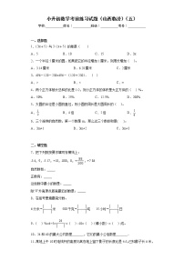 小升初数学考前练习试题（山西临汾）（五）