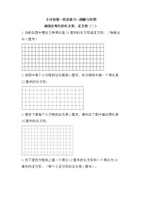 画指定周长的长方形、正方形（二）（作图专项）-小升初六年级数学下册第一轮总复习《测量与作图专题模块》人教版