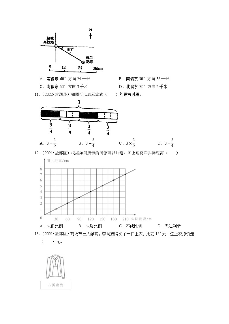 选择题真题汇编（二）-近两年小升初高频考点专项提升培优卷（江苏盐城专版）03
