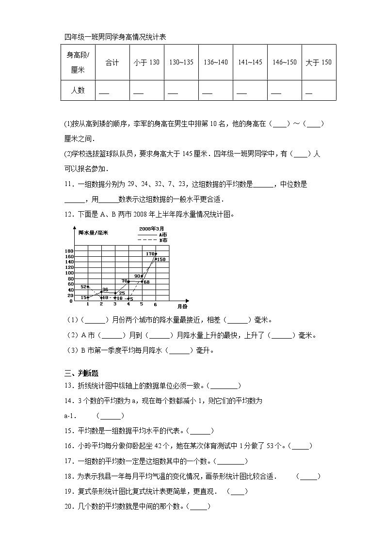 【挑战小升初100分】小升初统计与概率专项训练（1）统计 全国通用（含答案）第3页