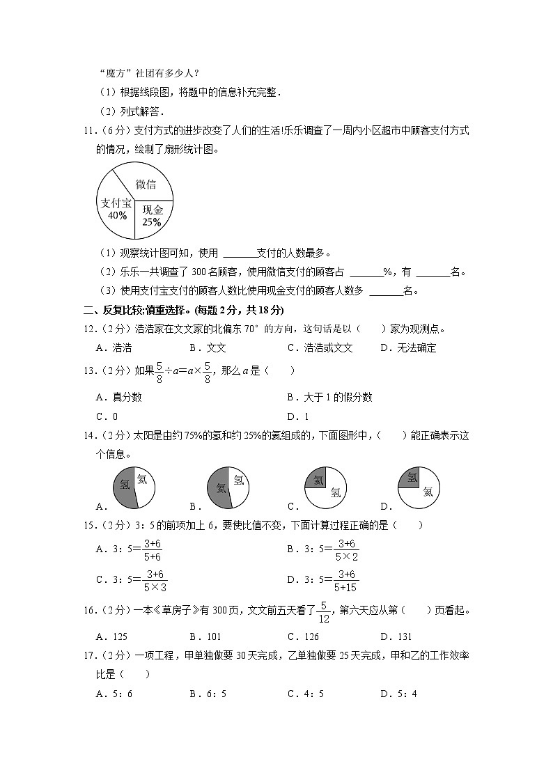 河北省邯郸市峰峰矿区2022-2023学年六年级上学期期末数学试卷第2页