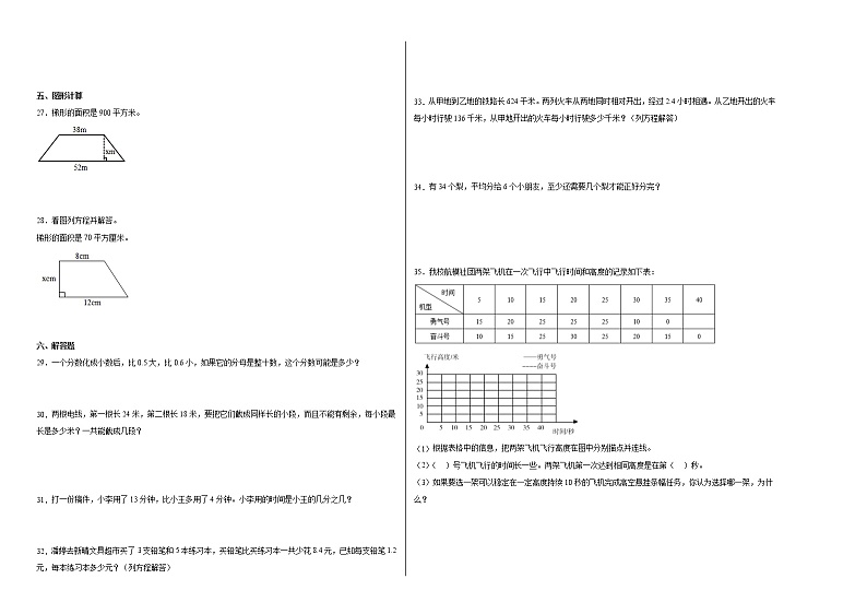 第1-4单元阶段素养检测随堂练（提高卷）-五年级数学下册高频考点培优卷（苏教版）第2页