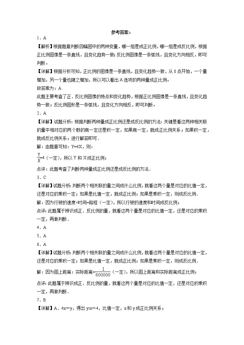 第四单元正比例与反比例（培优卷）-六年级下册数学高频考点单元培优卷（北师大版）第3页