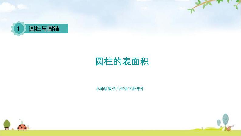 北师大版六年级数学下册总复习第1单元2圆柱的表面积课件第1页