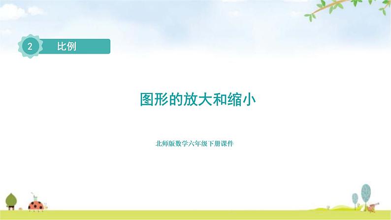 北师大版六年级数学下册总复习第2单元4图形的放大和缩小课件第1页