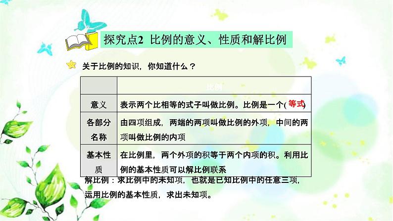 北师大版六年级数学下册总复习数与代数第10课时比和比例课件第8页