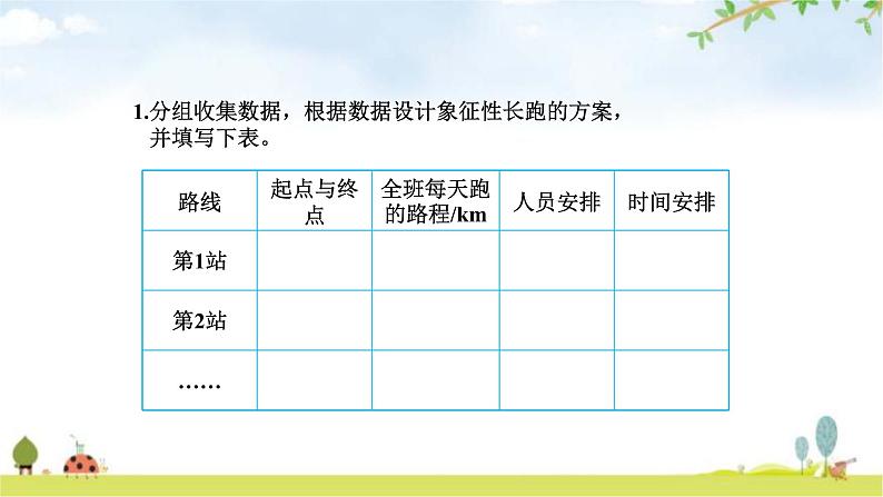 北师大版五年级数学下册数学好玩第1课时“象征性”长跑教学课件第7页