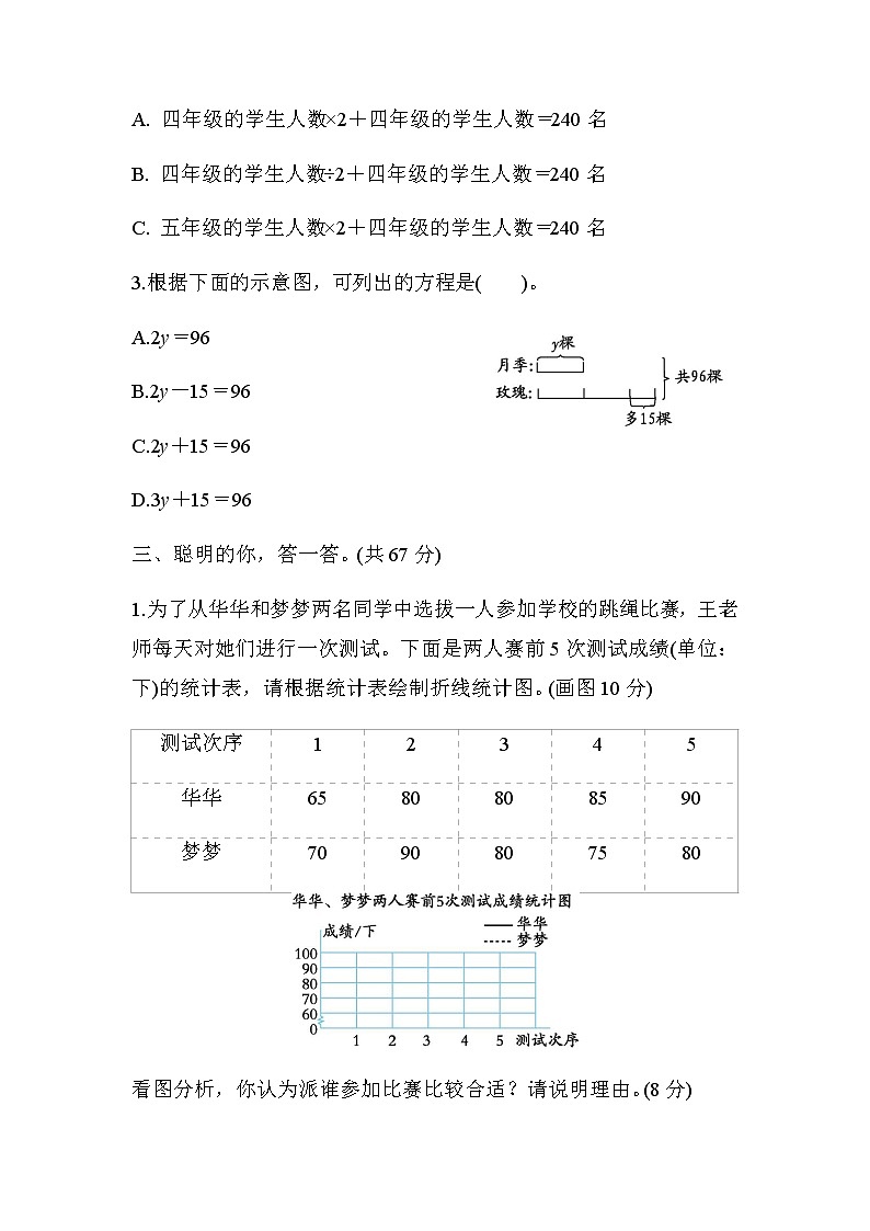 北师大版五年级数学下册方法技能分类评价6稍复杂应用题的整理与提升含答案第2页