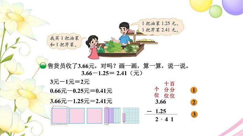 北师大版四年级数学下册第1单元5买菜教学课件06