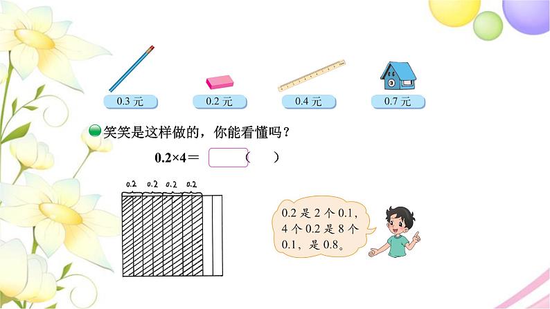 北师大版四年级数学下册第3单元1买文具教学课件05