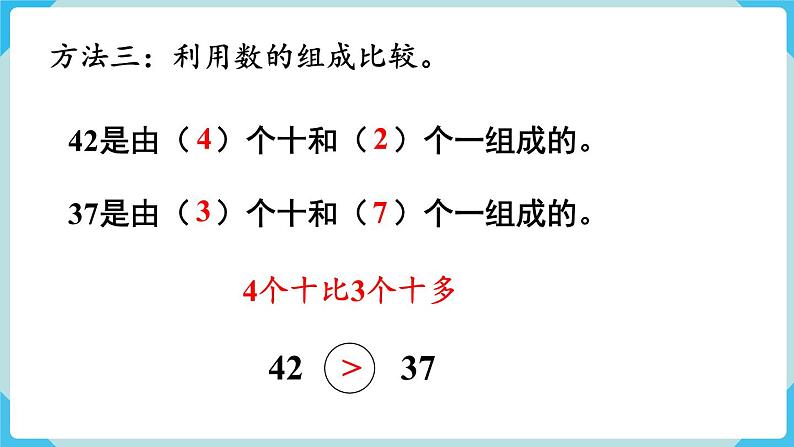 第4单元100以内数的认识第5课时 比较大小课件第5页