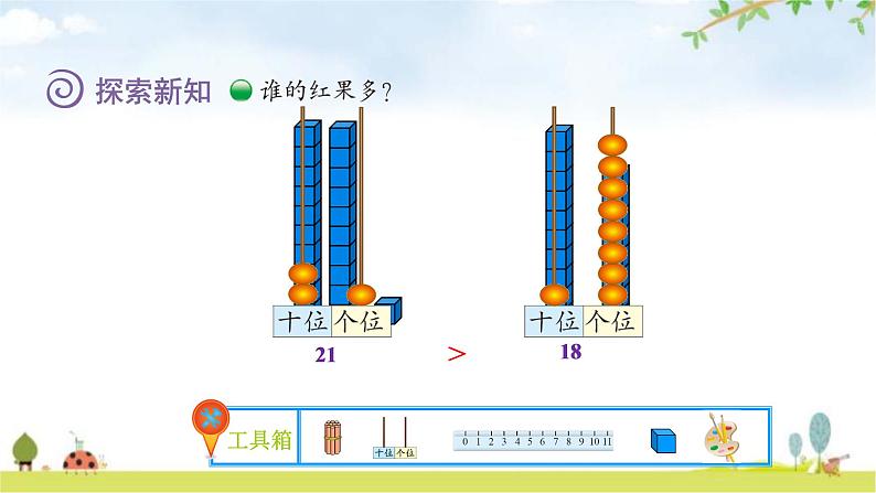 北师大版一年级数学下册第3单元第4课时谁的红果多教学课件05