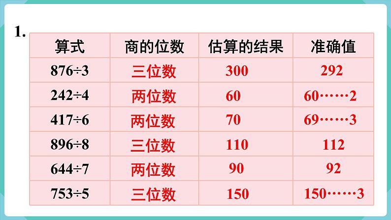 人教三下数学第2单元练习六课件02