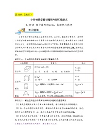 第19讲 组合图形的认识、表面积和体积（基础版）小升初数学精讲精练专题真题汇编讲义（原卷+解析）通用版