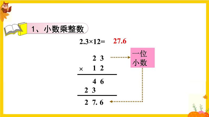 人教版五年级数学上册第一单元《小数乘法整理复习》课件第6页